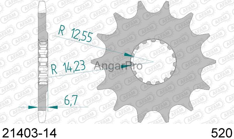 Звезда для квадроцикла Afam 21403-14